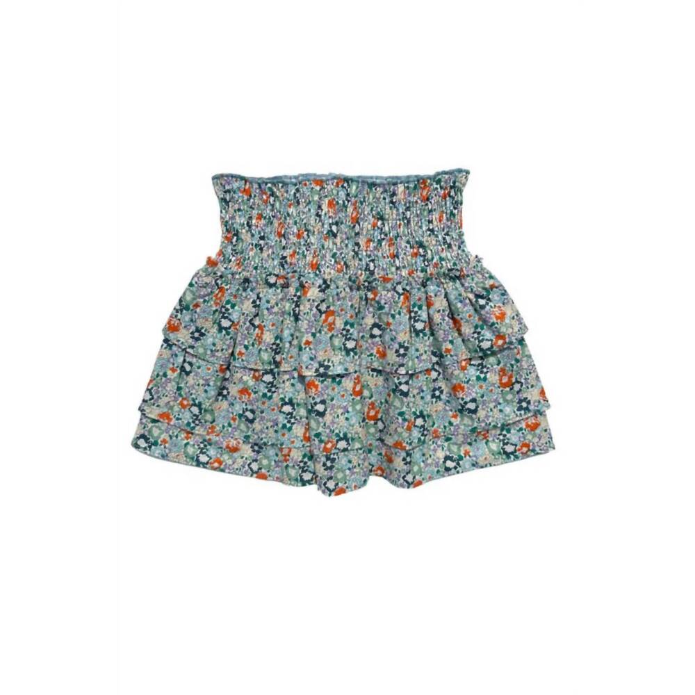 NEW PLEAT girls sally skirt in (teal floral